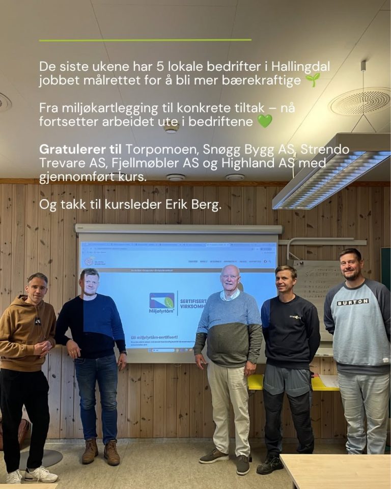 Fem bedrifter i Hallingdal tar viktige steg mot mer bærekraftig drift